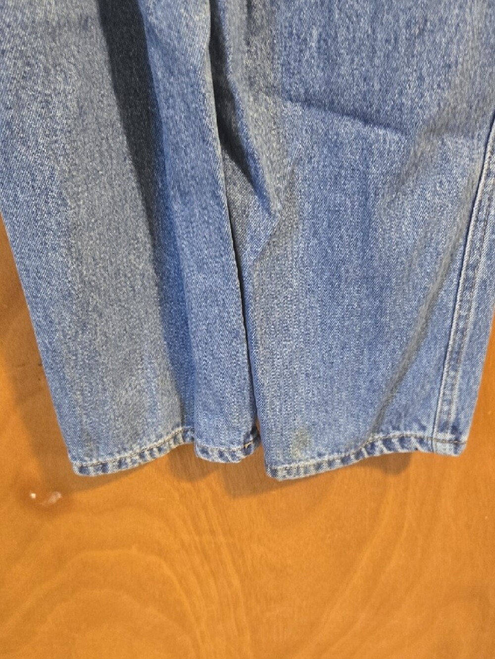 Light Wash Straight Leg Blue Denim Vintage 100 Cotton London Overalls Jumpsuit - Picture 9 of 12